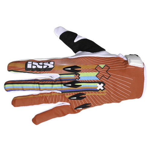 IXS Rush Red White Multi MX Gloves Back                                                                                                                                                                                                                        