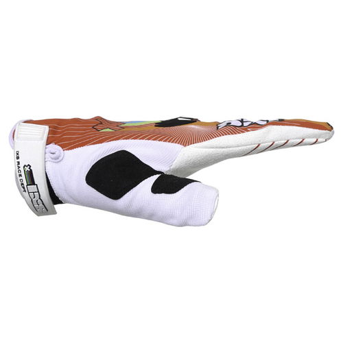 IXS Rush Red White Multi MX Gloves Thumb side                                                                                                                                                                                                                  