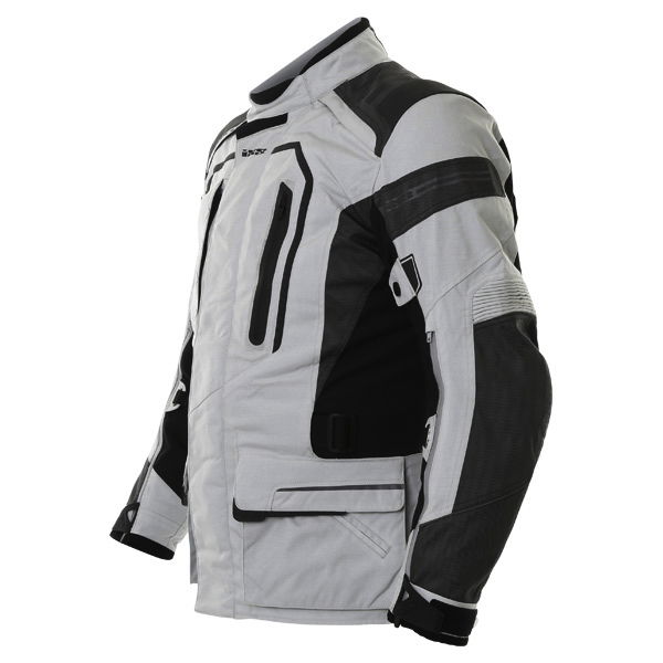 IXS Askalon Mens Grey Black Silver Textile Motorcycle Jacket Side                                                                                                                                                                                              