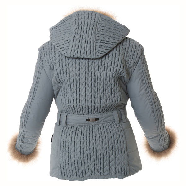 IXS Washington Ladies Grey Textile Motorcycle Jacket Back                                                                                                                                                                                                      