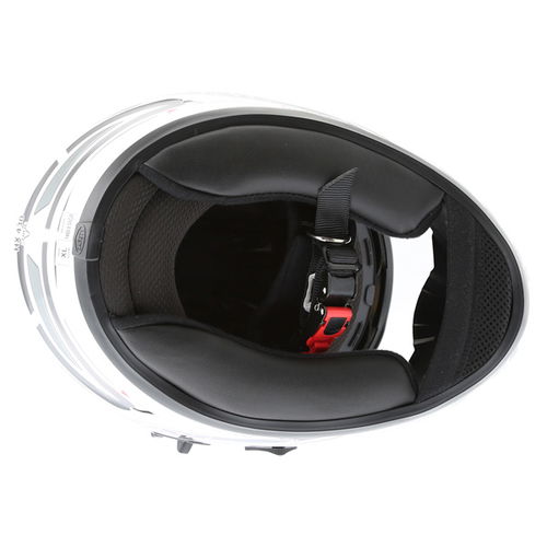 IXS HX 430 Shine White Grey Black Helmet Inside                                                                                                                                                                                                                