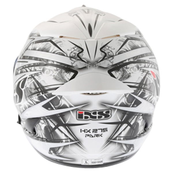 IXS HX 275 Park White Grey Black Helmet Back                                                                                                                                                                                                                   