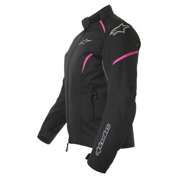 Alpinestars Gunner Ladies Black Pink Waterproof Textile Motorcycle Jacket Side                                                                                                                                                                                 