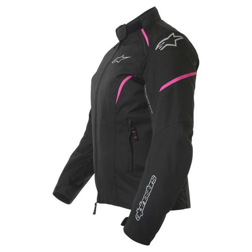 Alpinestars Gunner Ladies Black Pink Waterproof Textile Motorcycle Jacket Side                                                                                                                                                                                 