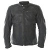 BKS Retro Black Leather Motorcycle Jacket Front                                                                                                                                                                                                                