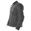 BKS Retro Black Leather Motorcycle Jacket Side                                                                                                                                                                                                                 