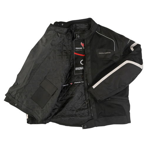 Frank Thomas Nova Mesh Mens Black Textile Motorcycle Jacket Inside                                                                                                                                                                                             