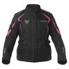 Frank Thomas FTW706 Comet Ladies Black Pink Textile Motorcycle Jacket Front                                                                                                                                                                                    