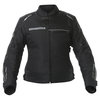 Frank Thomas FTW707 Galaxy Ladies Black Textile Motorcycle Jacket Front                                                                                                                                                                                        