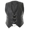 Frank Thomas Black Womens Leather Waistcoat                                                                                                                                                                                                                    