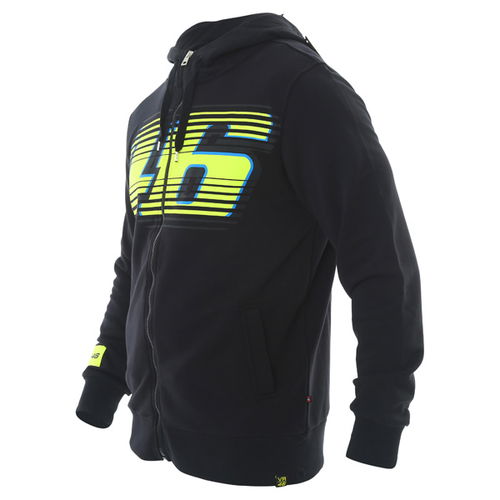 Monster VR46 Mens Black Fleece Hoodie Side                                                                                                                                                                                                                     