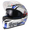 AGV K5 Hurricane White Blue Black Full Face Motorcycle Helmet Open With Sun Visor                                                                                                                                                                              