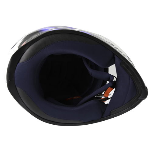 AGV K5 Hurricane White Blue Black Full Face Motorcycle Helmet Inside                                                                                                                                                                                           