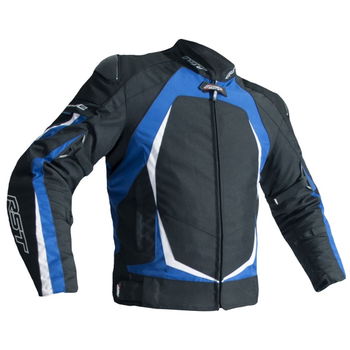 RST Blade Sport 1349 Ladies Black Blue Textile Motorcycle Jacket Front                                                                                                                                                                                         