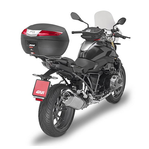 Givi 40L Black Monokey Top Box In Situ                                                                                                                                                                                                                         