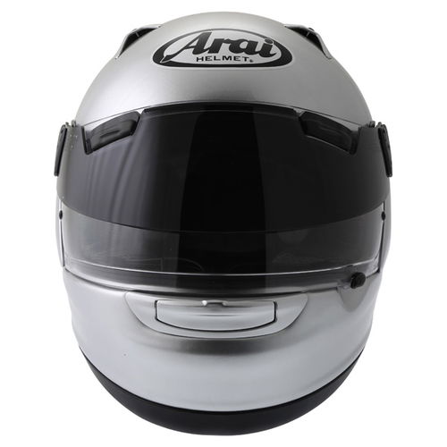 Arai Quantum ST Pro Alu Silver Full Face Motorcycle Helmet Front                                                                                                                                                                                               