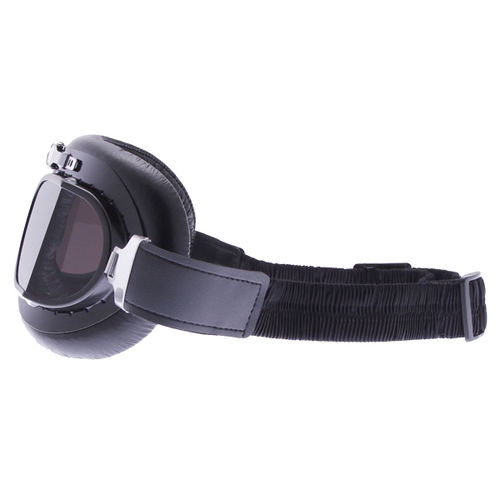 Bike It Classic Black Aviator Goggles Left Side                                                                                                                                                                                                                