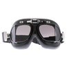 Bike It Classic Black Aviator Goggles Front                                                                                                                                                                                                                    
