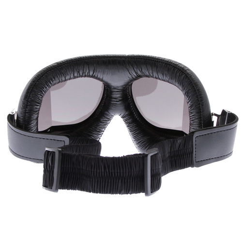 Bike It Classic Black Aviator Goggles Back                                                                                                                                                                                                                     