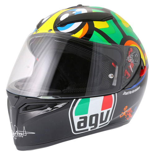 AGV K3 SV Valentino Rossi Tartaruga Full Face Motorcycle Helmet Front Left                                                                                                                                                                                     