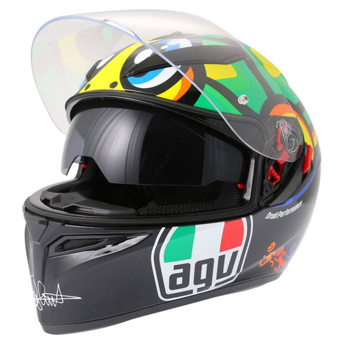 AGV K3 SV Valentino Rossi Tartaruga Full Face Motorcycle Helmet With Sun Visor                                                                                                                                                                                 
