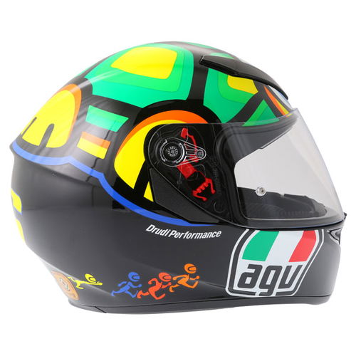 AGV K3 SV Valentino Rossi Tartaruga Full Face Motorcycle Helmet Right Side                                                                                                                                                                                     
