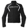 Alpinestars Fastback Mens Black White Waterproof Textile Motorcycle Jacket Front                                                                                                                                                                               