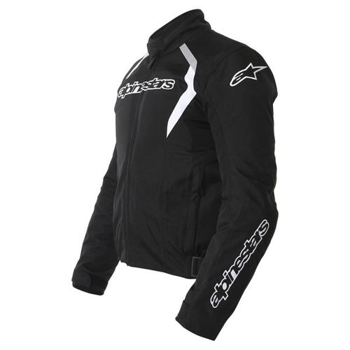 Alpinestars Fastback Mens Black White Waterproof Textile Motorcycle Jacket Side                                                                                                                                                                                