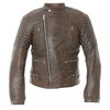 Frank Thomas B5 Antique Brown Leather Motorcycle Jacket Front                                                                                                                                                                                                  