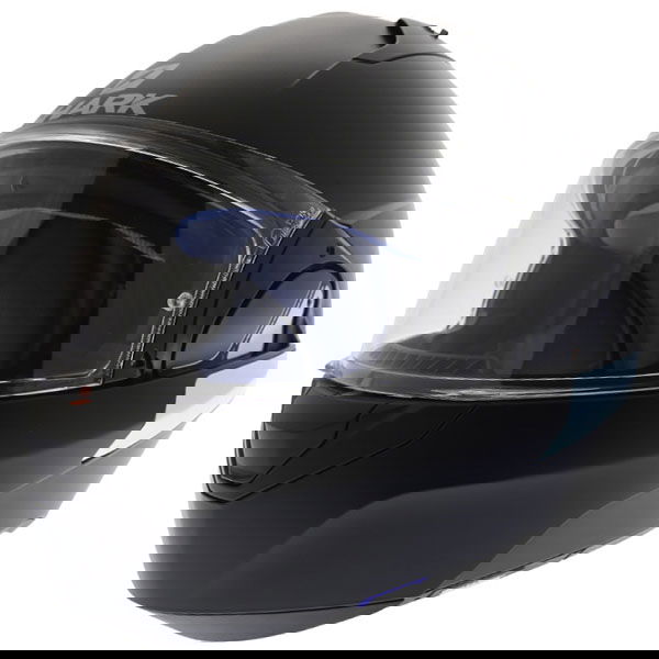 Shark Evo-one Matt Black Flip Front Motorcycle Helmet Front Left                                                                                                                                                                                               