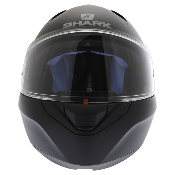 Shark Evo-one Matt Black Flip Front Motorcycle Helmet Front                                                                                                                                                                                                    