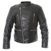 Frank Thomas B5 Black Leather Motorcycle Jacket Front                                                                                                                                                                                                          