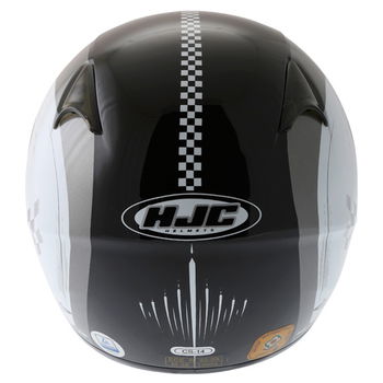 HJC CS-14 Checker Black Helmet Back                                                                                                                                                                                                                            