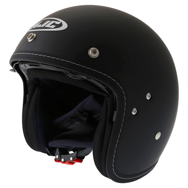 HJC FG-70S Matt Black Open Face Motorcycle Helmet Front Left                                                                                                                                                                                                   