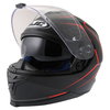 HJC IS-17 Lank Black Red Full Face Motorcycle Helmet Open With Sun Visor                                                                                                                                                                                       