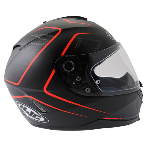 HJC IS-17 Lank Black Red Full Face Motorcycle Helmet Right Side                                                                                                                                                                                                