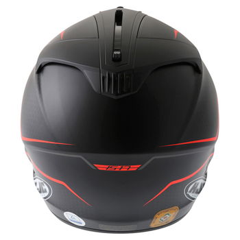 HJC IS-17 Lank Black Red Full Face Motorcycle Helmet Back                                                                                                                                                                                                      