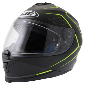 HJC IS-17 Lank Black Yellow Full Face Motorcycle Helmet Front Left                                                                                                                                                                                             