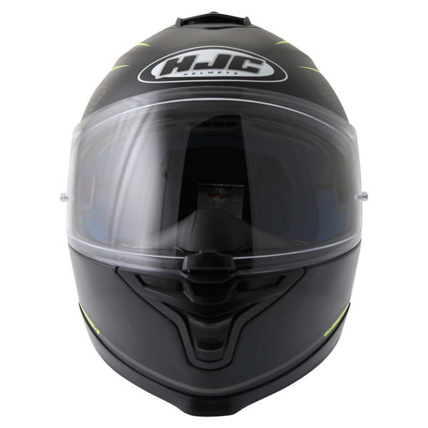 HJC IS-17 Lank Black Yellow Full Face Motorcycle Helmet Front                                                                                                                                                                                                  