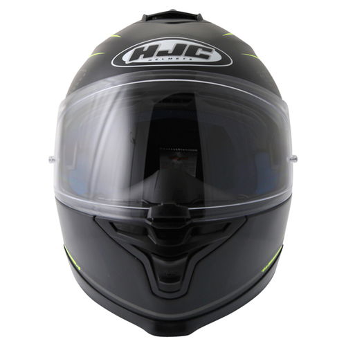 HJC IS-17 Lank Black Yellow Full Face Motorcycle Helmet Front                                                                                                                                                                                                  