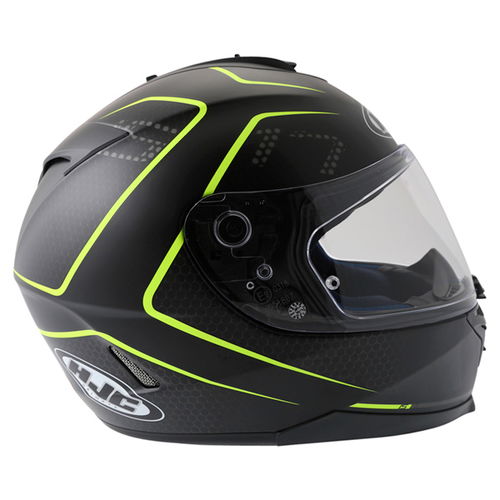 HJC IS-17 Lank Black Yellow Full Face Motorcycle Helmet Right Side                                                                                                                                                                                             