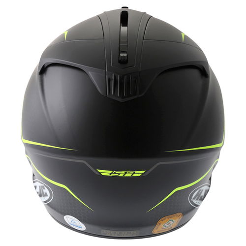 HJC IS-17 Lank Black Yellow Full Face Motorcycle Helmet Back                                                                                                                                                                                                   
