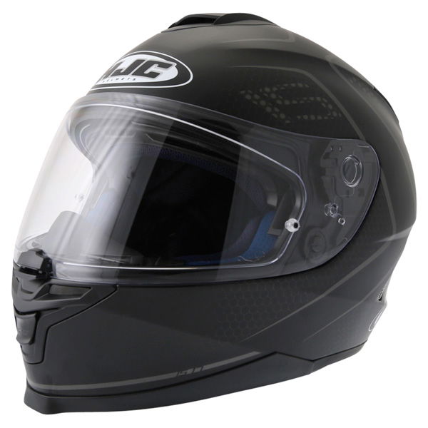 HJC IS-17 Lank Black Full Face Motorcycle Helmet Front Left                                                                                                                                                                                                    