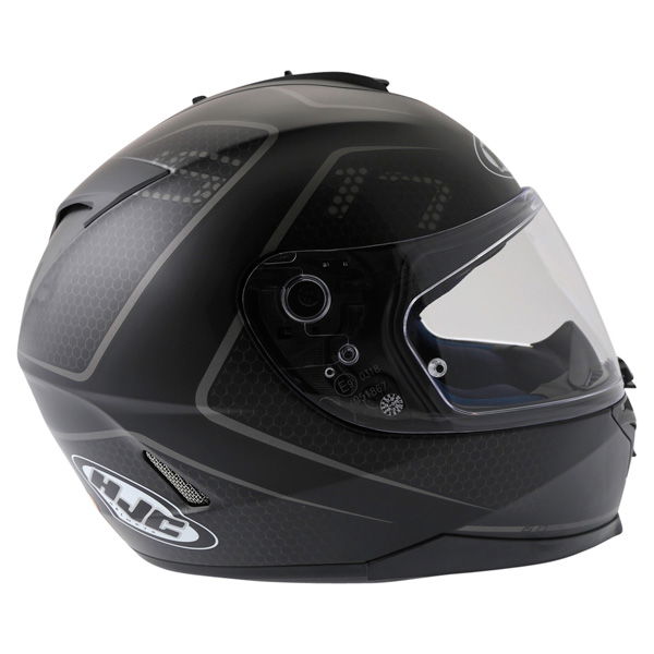 HJC IS-17 Lank Black Full Face Motorcycle Helmet Right Side                                                                                                                                                                                                    