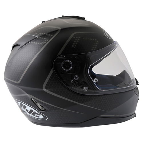 HJC IS-17 Lank Black Full Face Motorcycle Helmet Right Side                                                                                                                                                                                                    