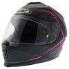 HJC IS-17 Lank Black Pink Ladies Full Face Motorcycle Helmet Front Left                                                                                                                                                                                        