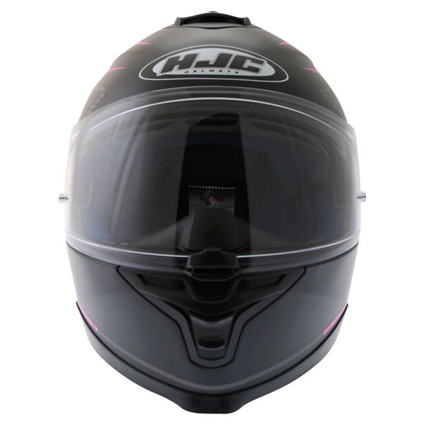 HJC IS-17 Lank Black Pink Ladies Full Face Motorcycle Helmet Front                                                                                                                                                                                             