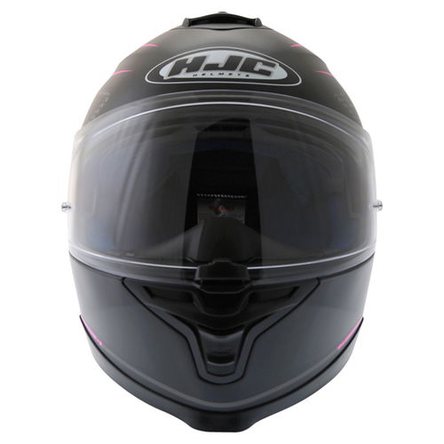 HJC IS-17 Lank Black Pink Ladies Full Face Motorcycle Helmet Front                                                                                                                                                                                             