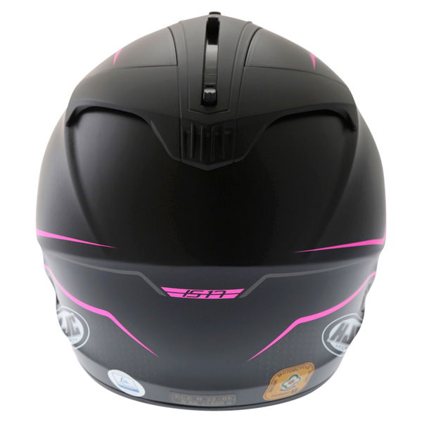 HJC IS-17 Lank Black Pink Ladies Full Face Motorcycle Helmet Back                                                                                                                                                                                              