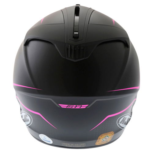 HJC IS-17 Lank Black Pink Ladies Full Face Motorcycle Helmet Back                                                                                                                                                                                              